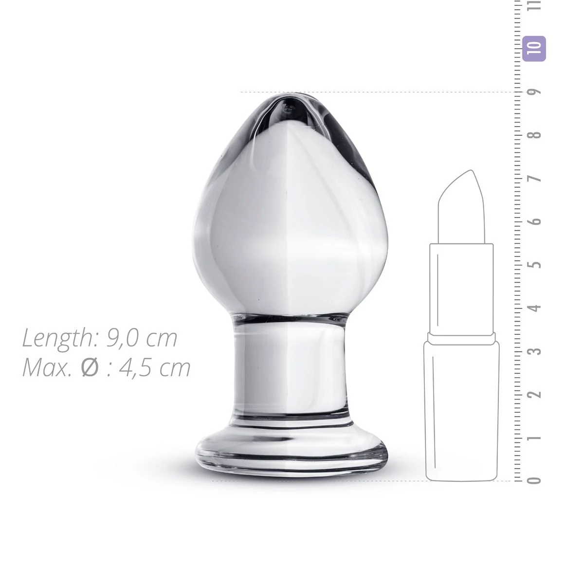 Gildo glazen buttplug unisex voor stimulatie van de anus