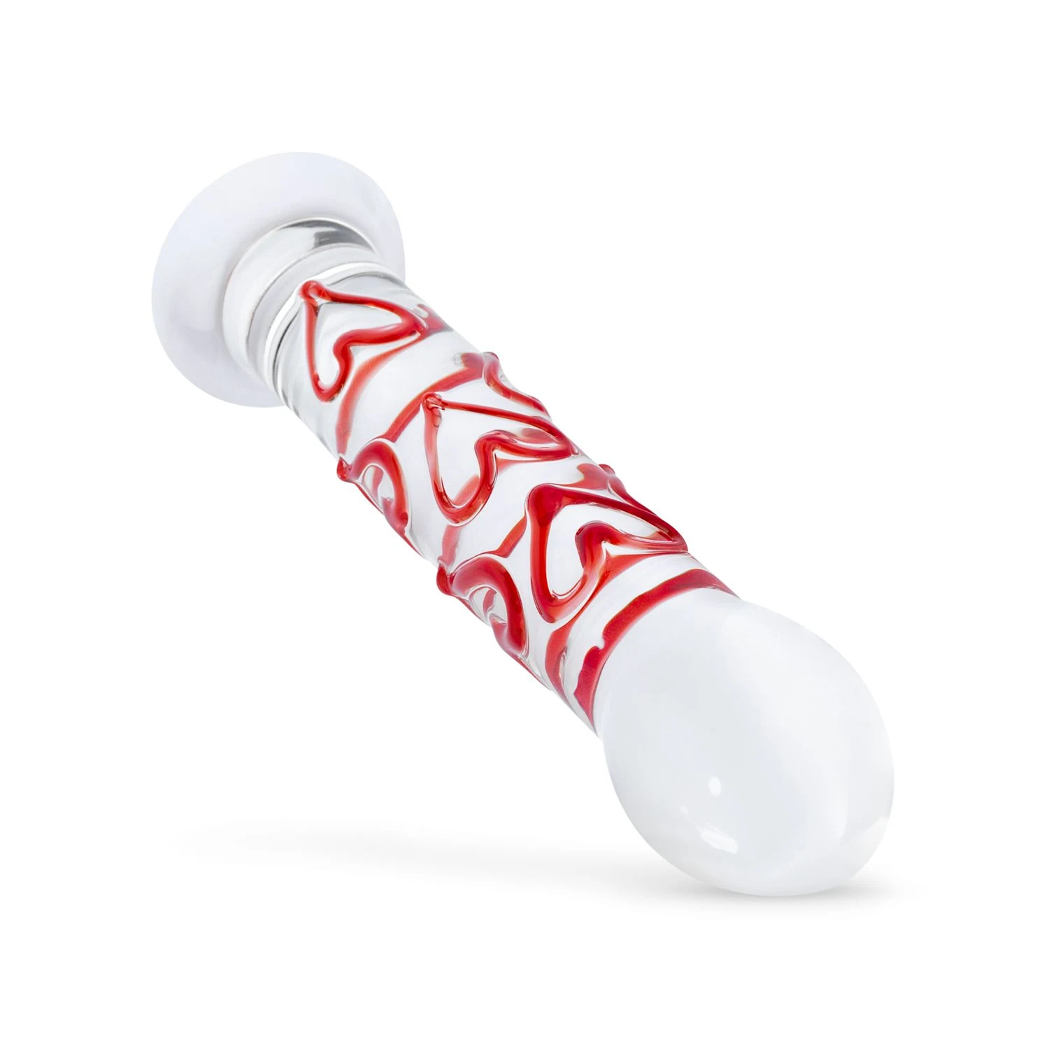Glazen G-spot prostaat dildo met gladde en geribbelde structuur