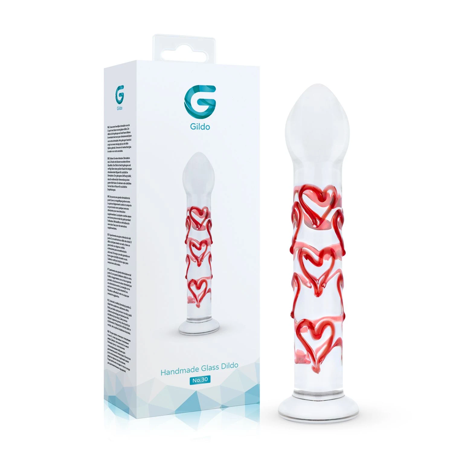 Unisex glazen G-spot prostaat dildo met 160 mm invoerdiepte