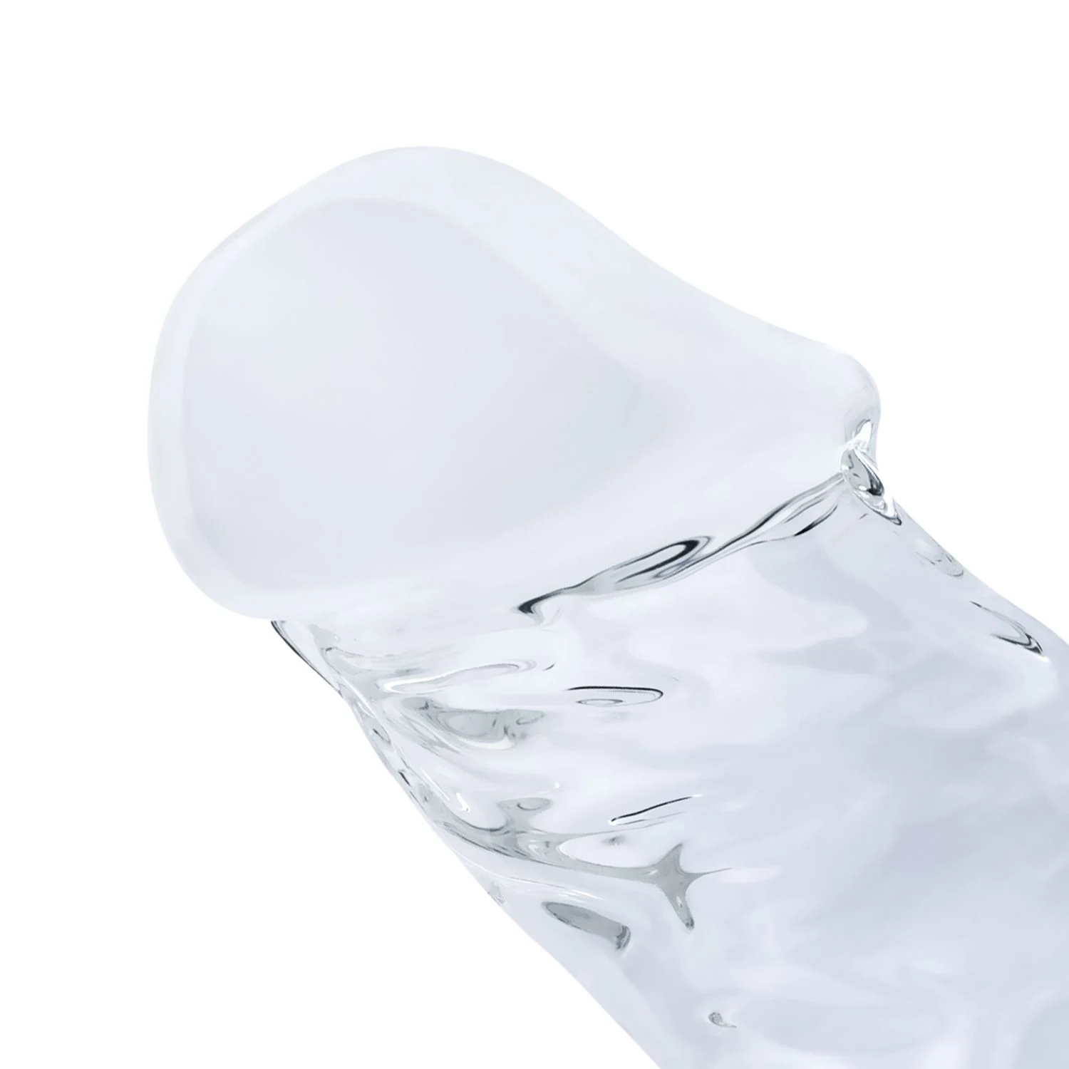 Realistische glazen dildo 18 cm, stevig en glad van premium kwaliteit glas