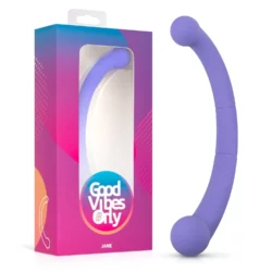 Good Vibes Only Jane paarse double end vibrator met siliconen schacht