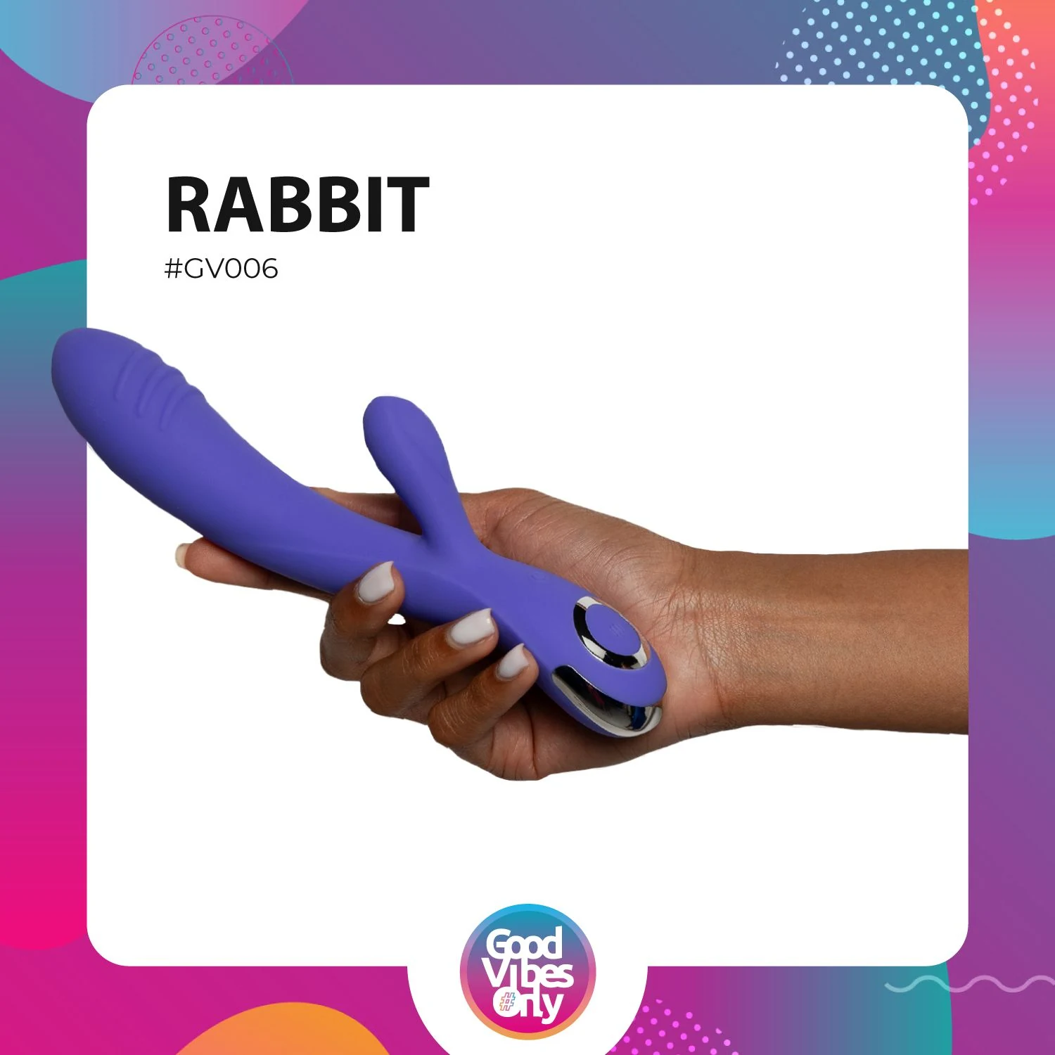 Paarse Fane Rabbit Vibrator van siliconen met flexibele clitoris stimulator