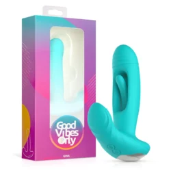 Good Vibes Only Gina tappende G-spot vibrator in turquoise