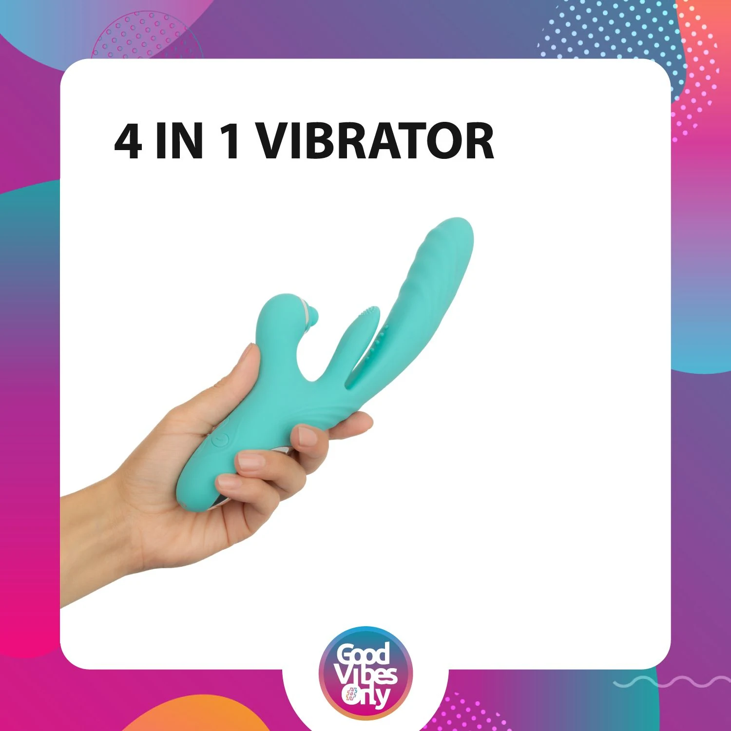 Stotende rabbit vibrator met variabele vibratiestanden en 20 standen
