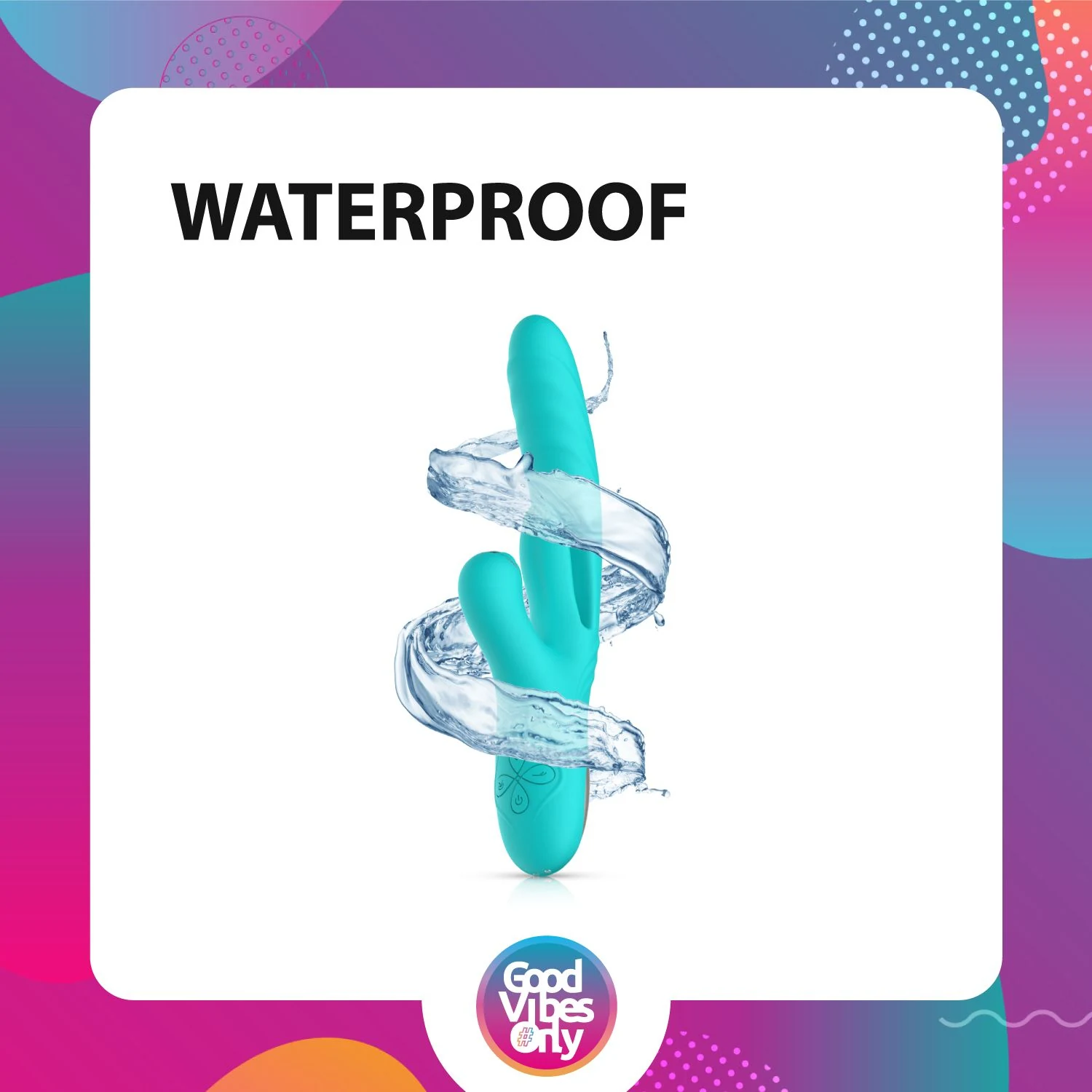 Spatwaterdichte stotende rabbit vibrator met USB-oplaadkabel