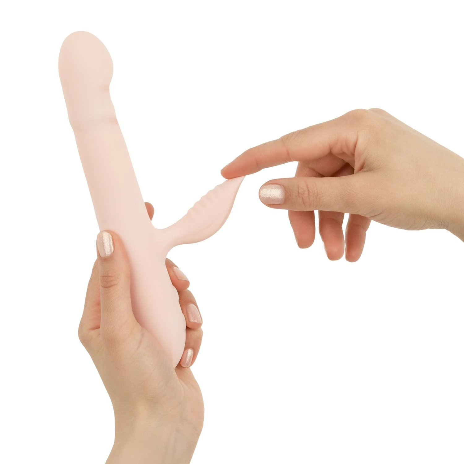 USB-C oplaadbare stotende vibrator roze