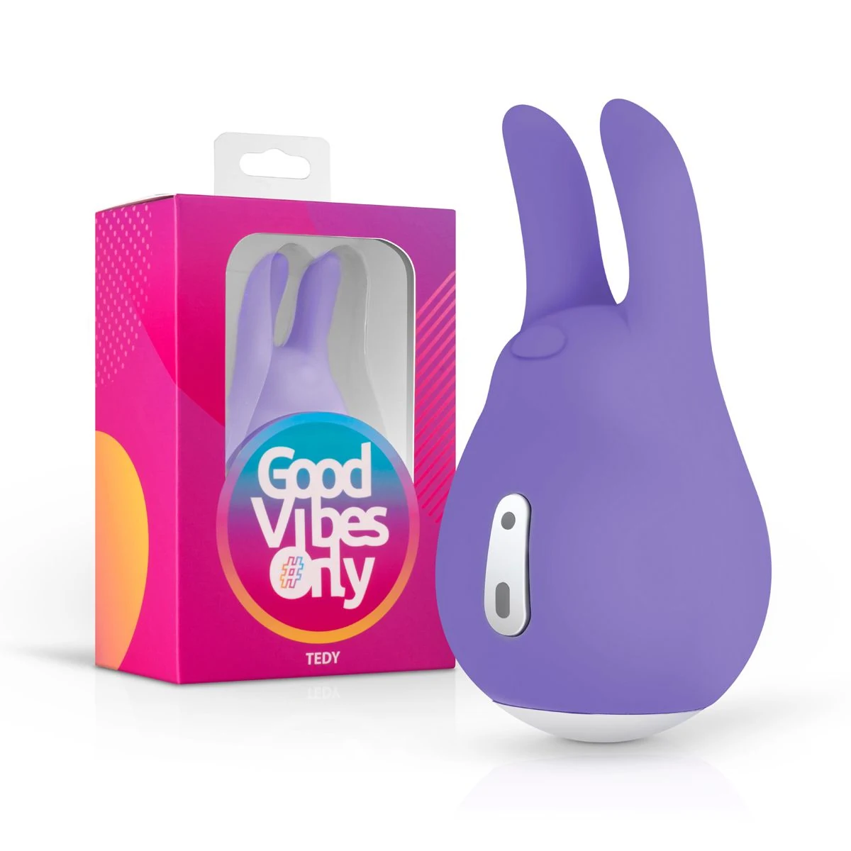 Good Vibes Only Tedy Clitoris Stimulator in paars siliconen