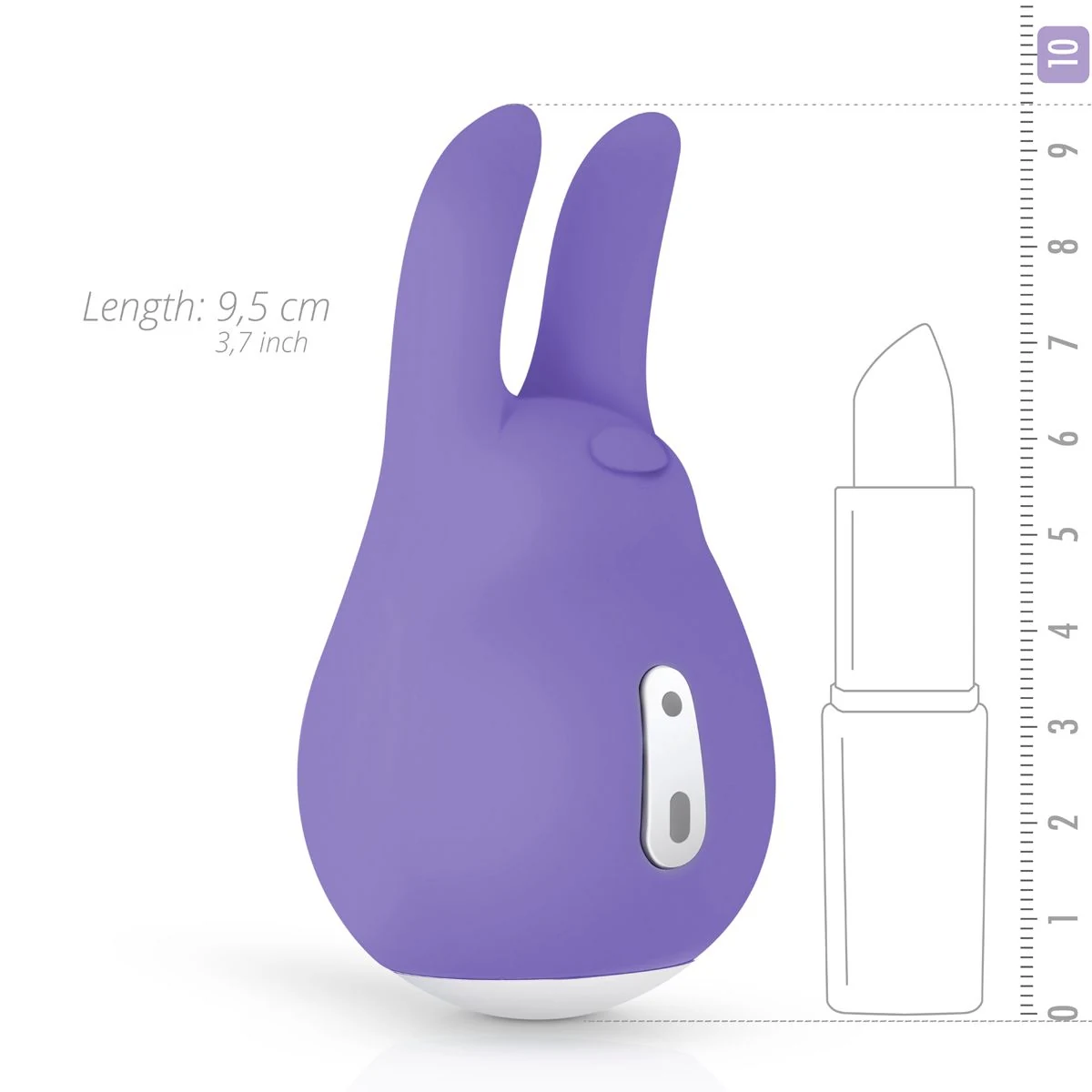 Tedy Clitoris Stimulator, 95 mm lang en 50 mm hoog
