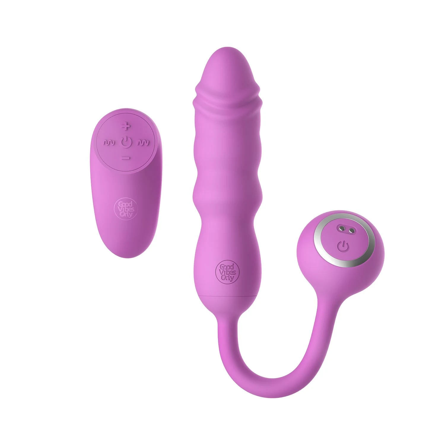 Good Vibes Only Thrusting Bullet Remote roze met USB oplaadkabel