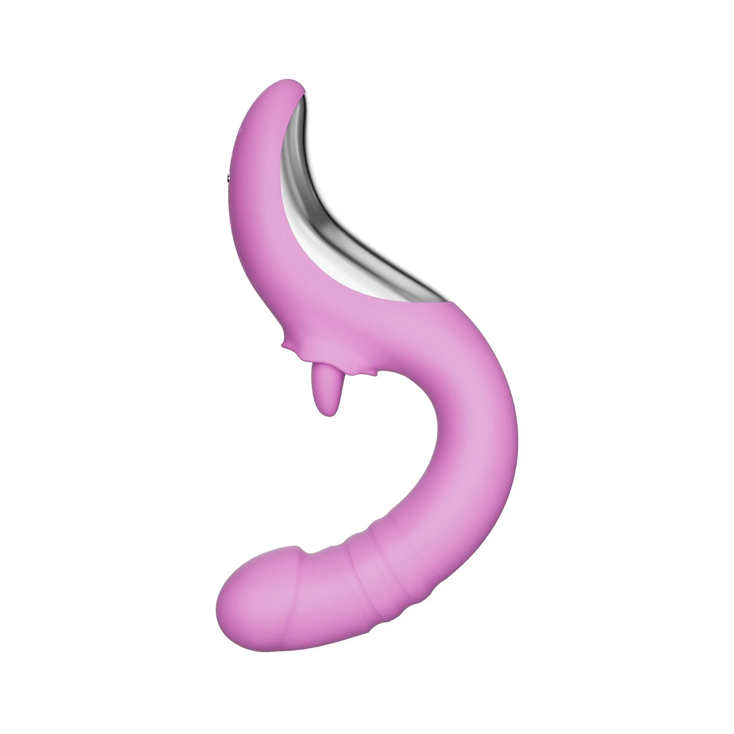 Thrusting tong vibrator voor haar met zacht huidvriendelijk materiaal