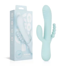 Good Vibes Only Triple Stimulation Vibe blauw van siliconen