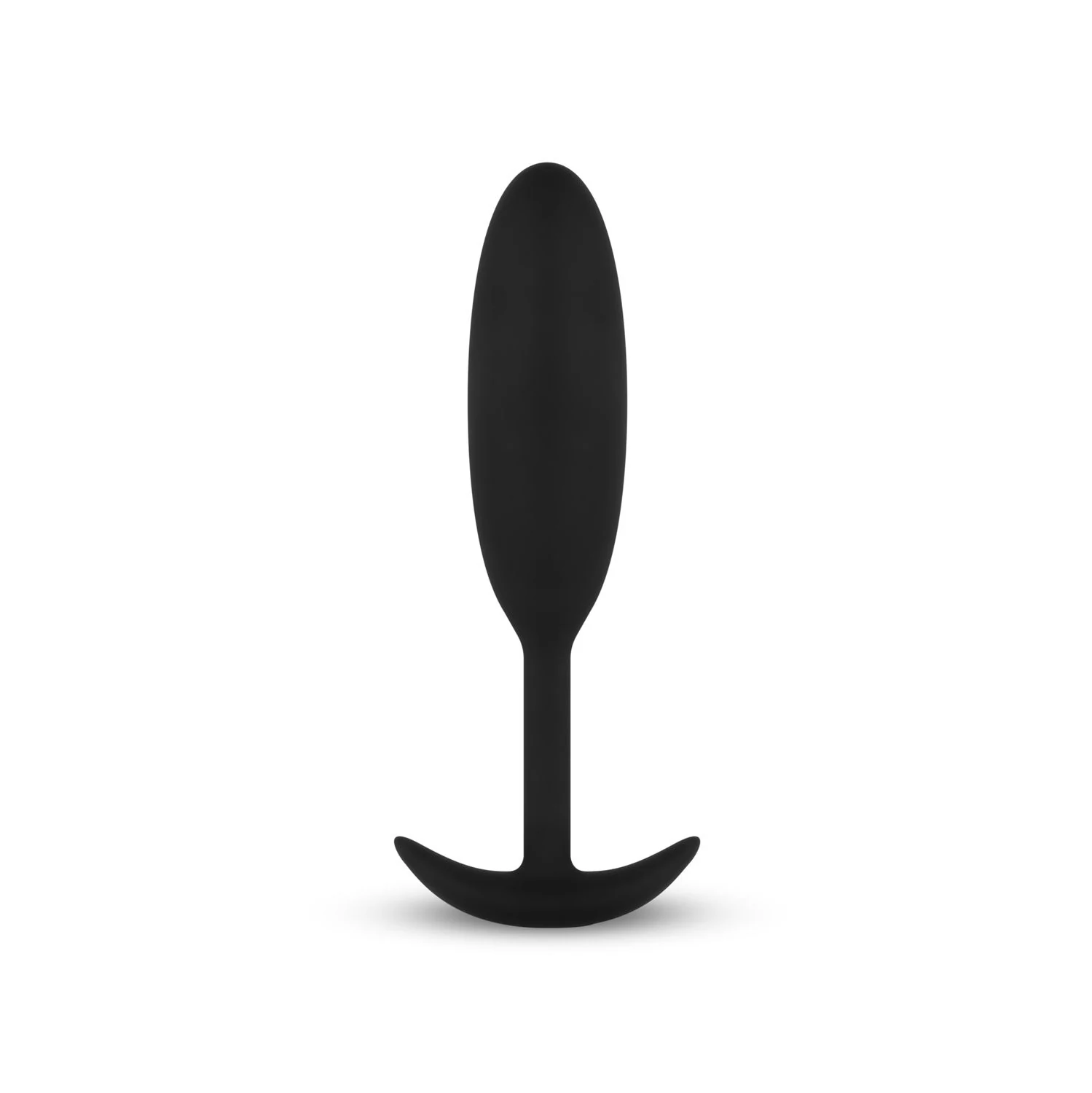 Heavy Fulfiller verzwaarde buttplug small van zwart siliconen, 93 mm lang en geschikt voor beginners