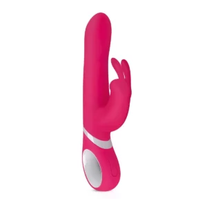 Rabbit vibrator naast glijmiddel en zachte handdoek