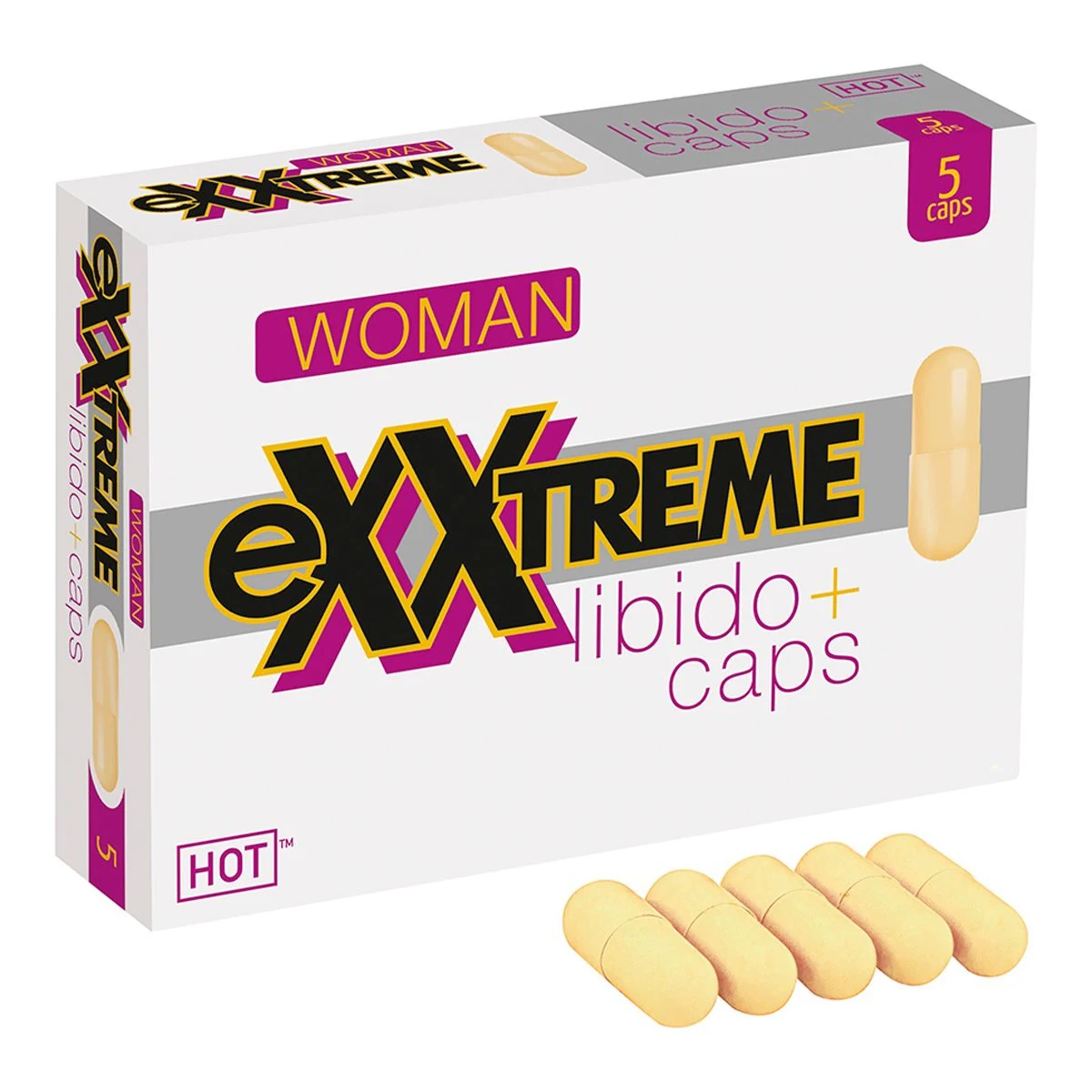 HOT EXXtreme libido stimulerende capsules vrouwen, 5 stuks