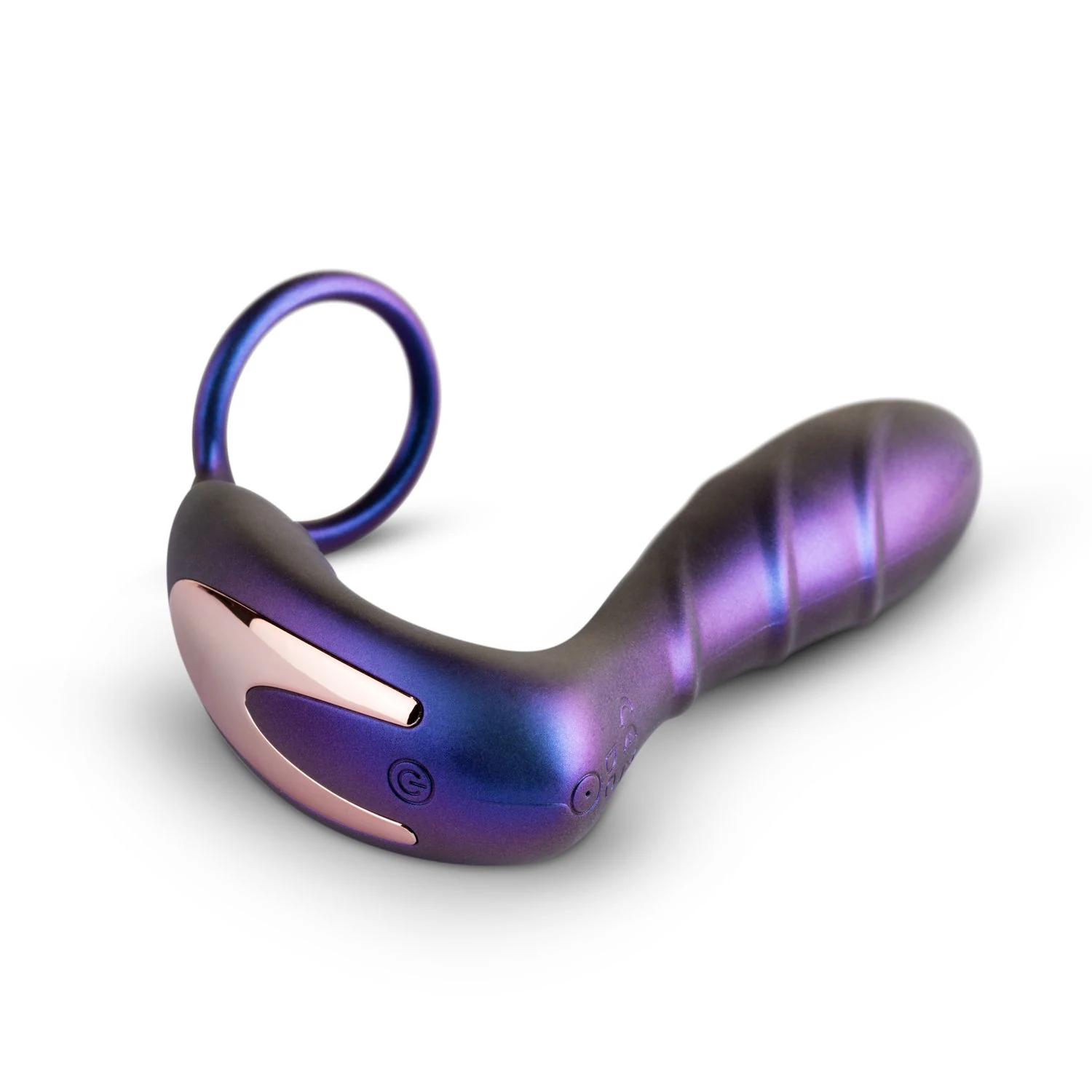 Hueman Black Hole met cockring en perineum stimulator met noppen