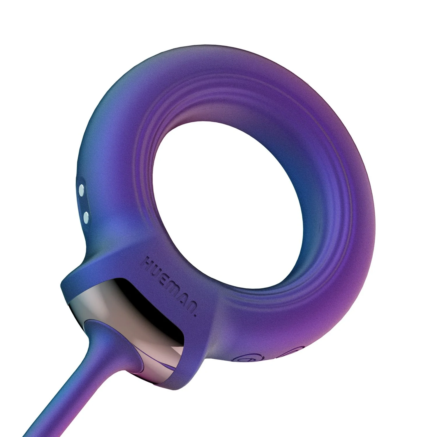 Hueman cockring met anaal bal voor beginners met vibratiestimulatie