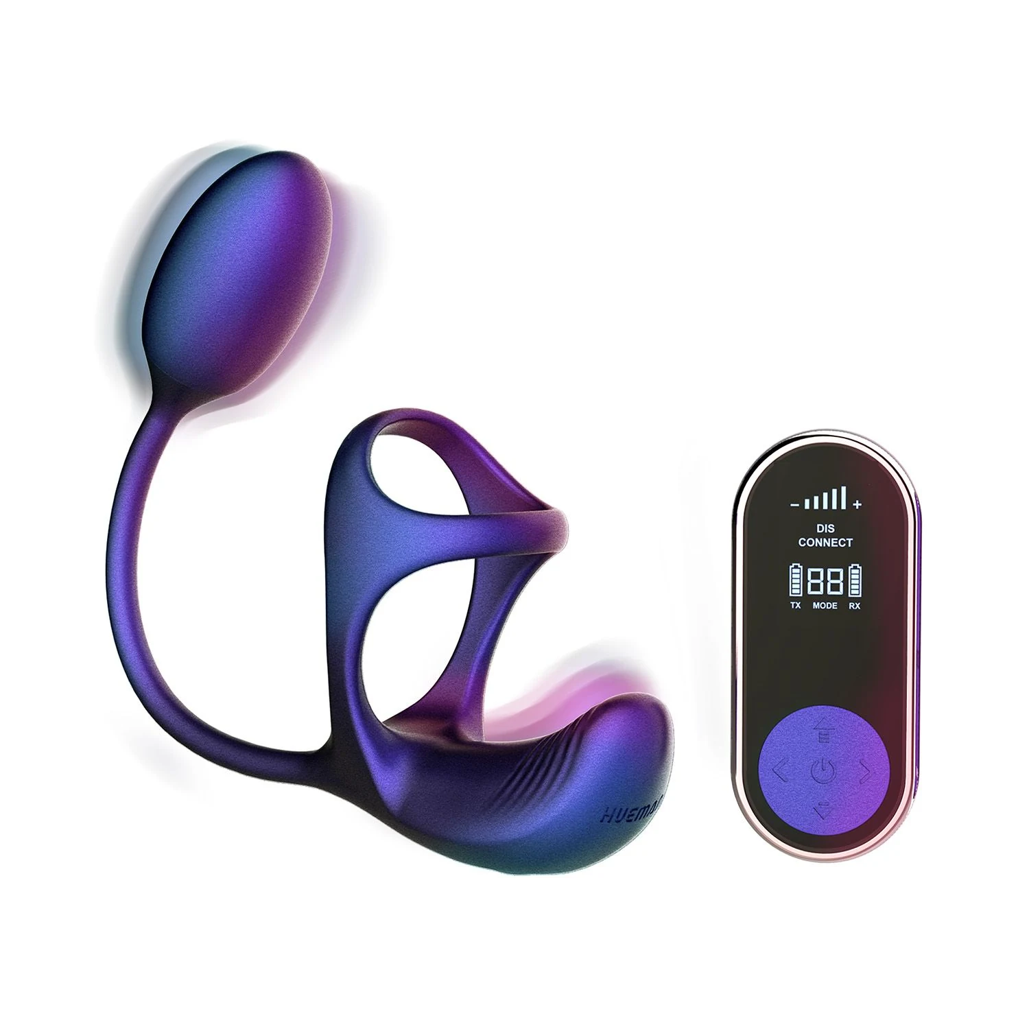 Hueman Halo Orbit cockring paars voor dubbele stimulatie