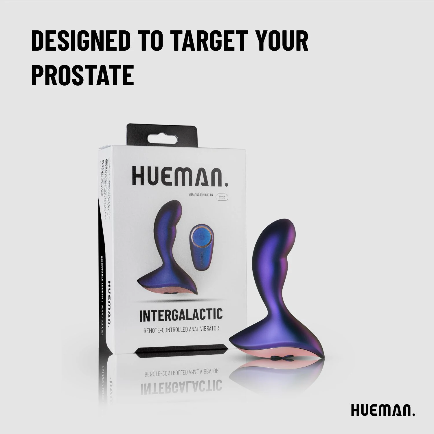Oplaadbare Hueman Intergalactic anaal vibrator met usb oplaadkabel
