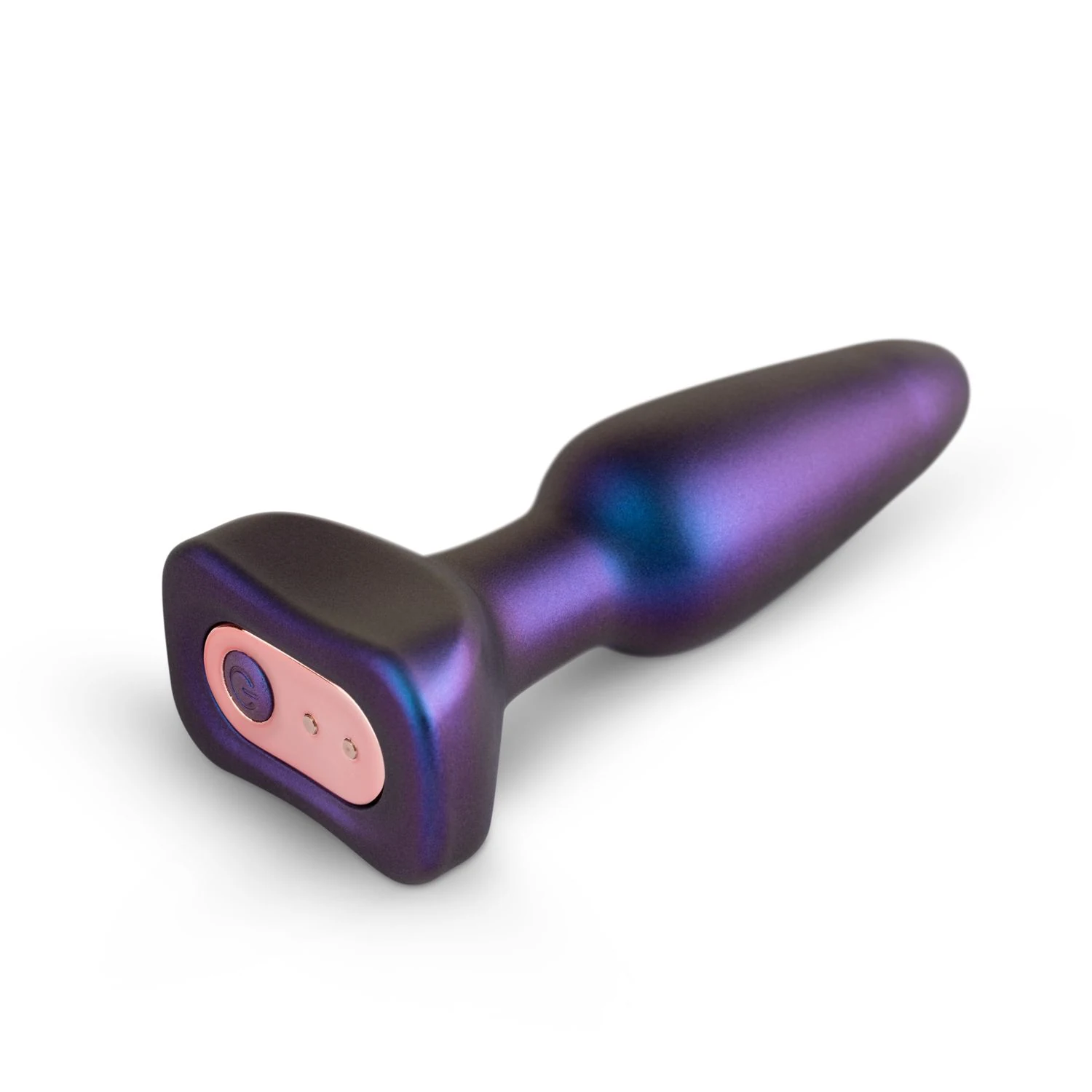 Vibrerende buttplug van siliconen en ABS met taps toelopende top