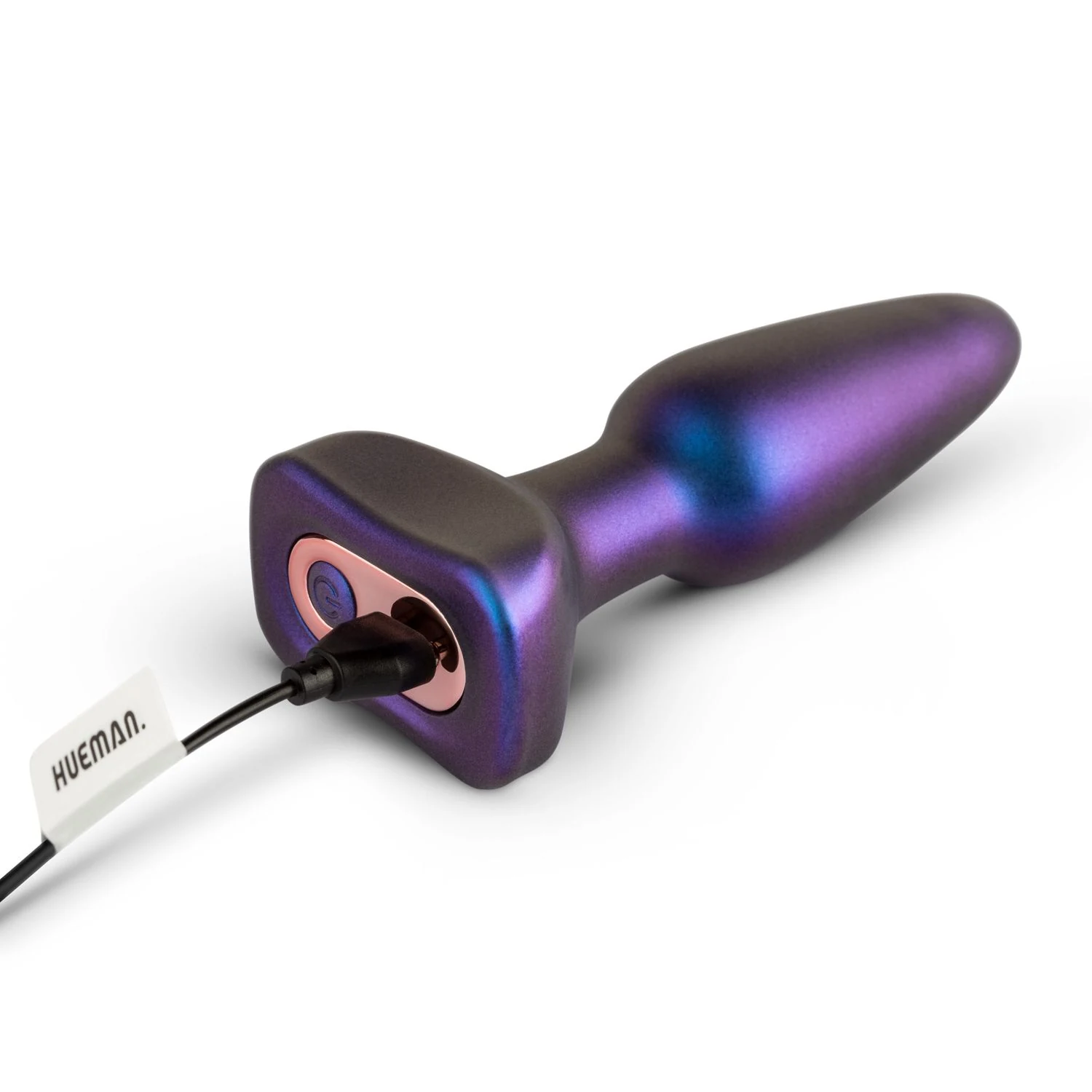 Paarse vibrerende buttplug met 105 mm invoerdiepte