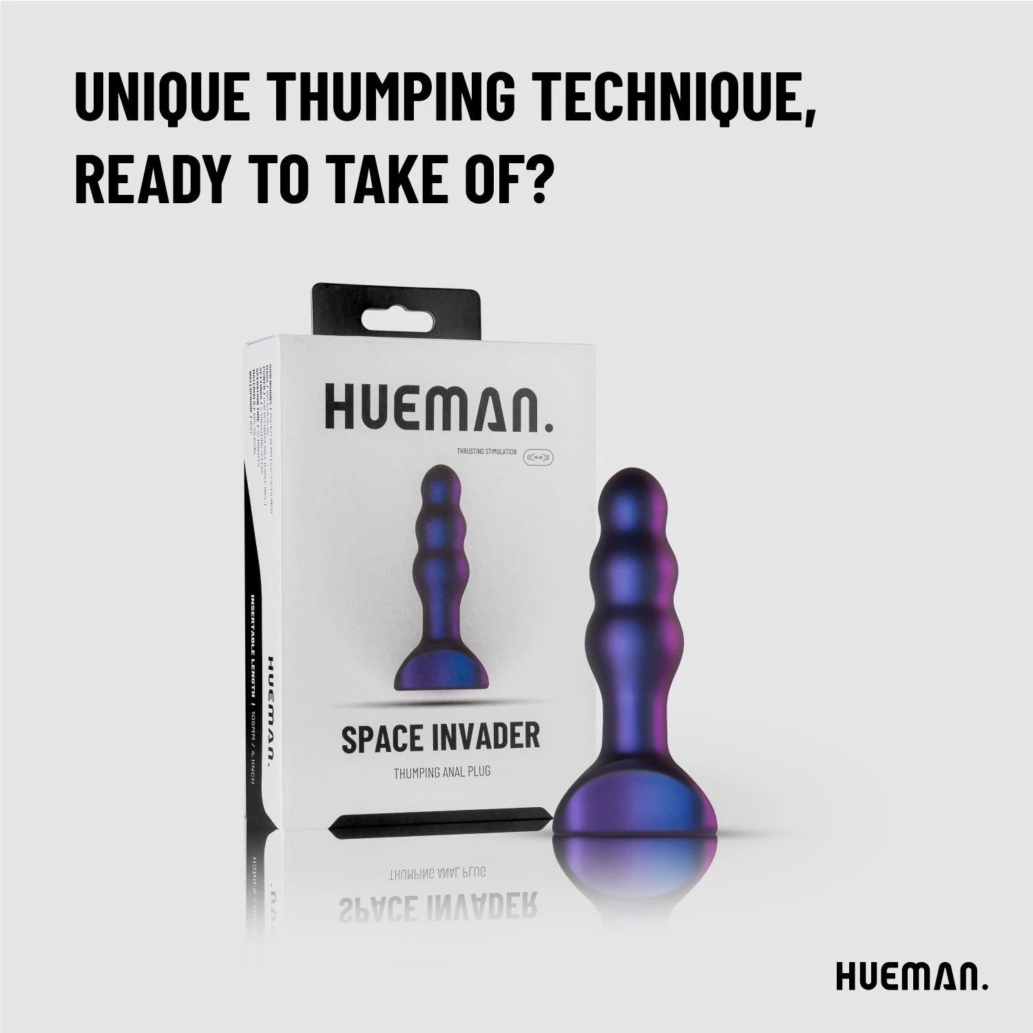 Waterproof vibrerende buttplug met taps toelopende top en pushbutton