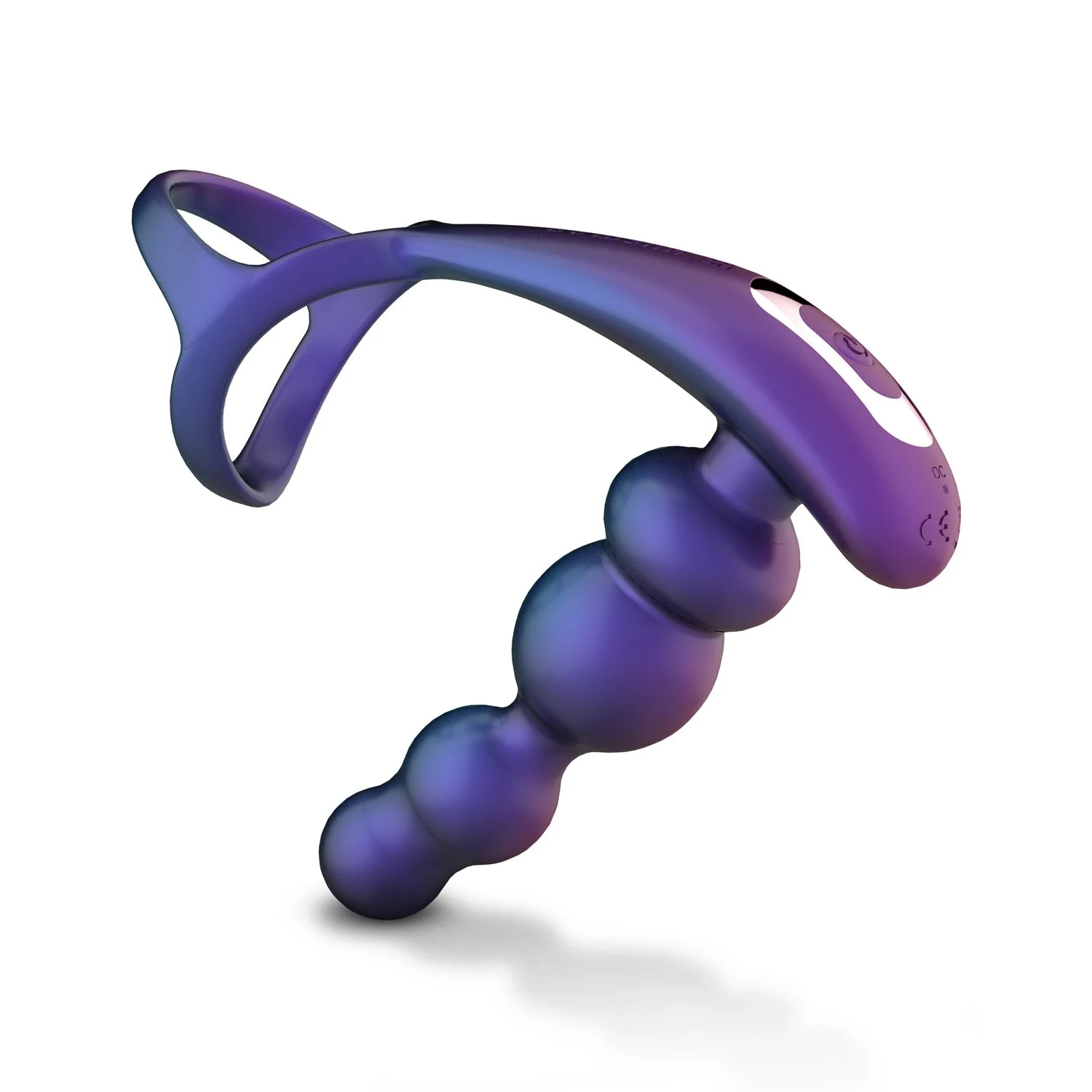 Hueman butt plug met cockring, 130 mm lengte en 34 mm diameter