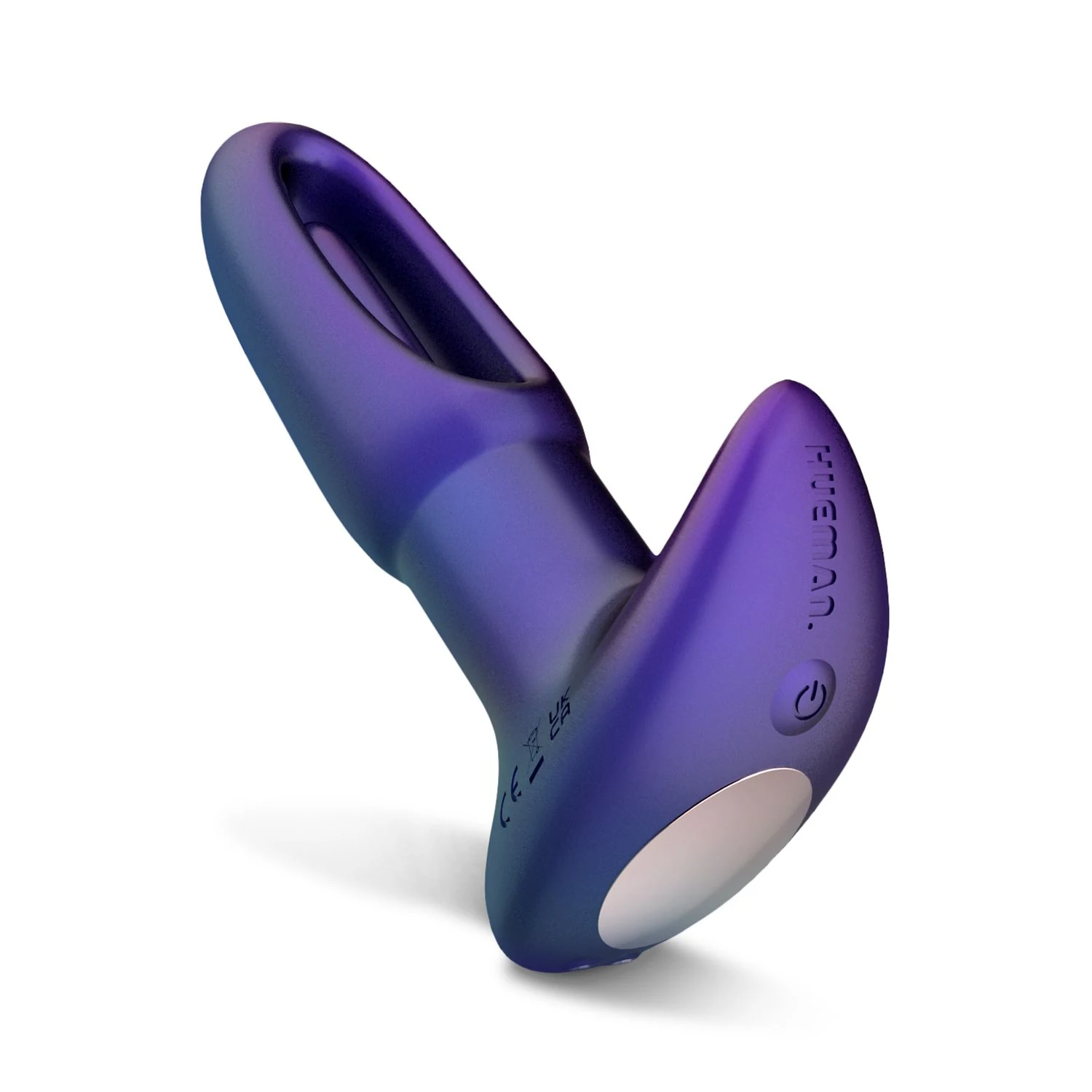 Hueman Voyager vibrerende butt plug in paars met tikfunctie