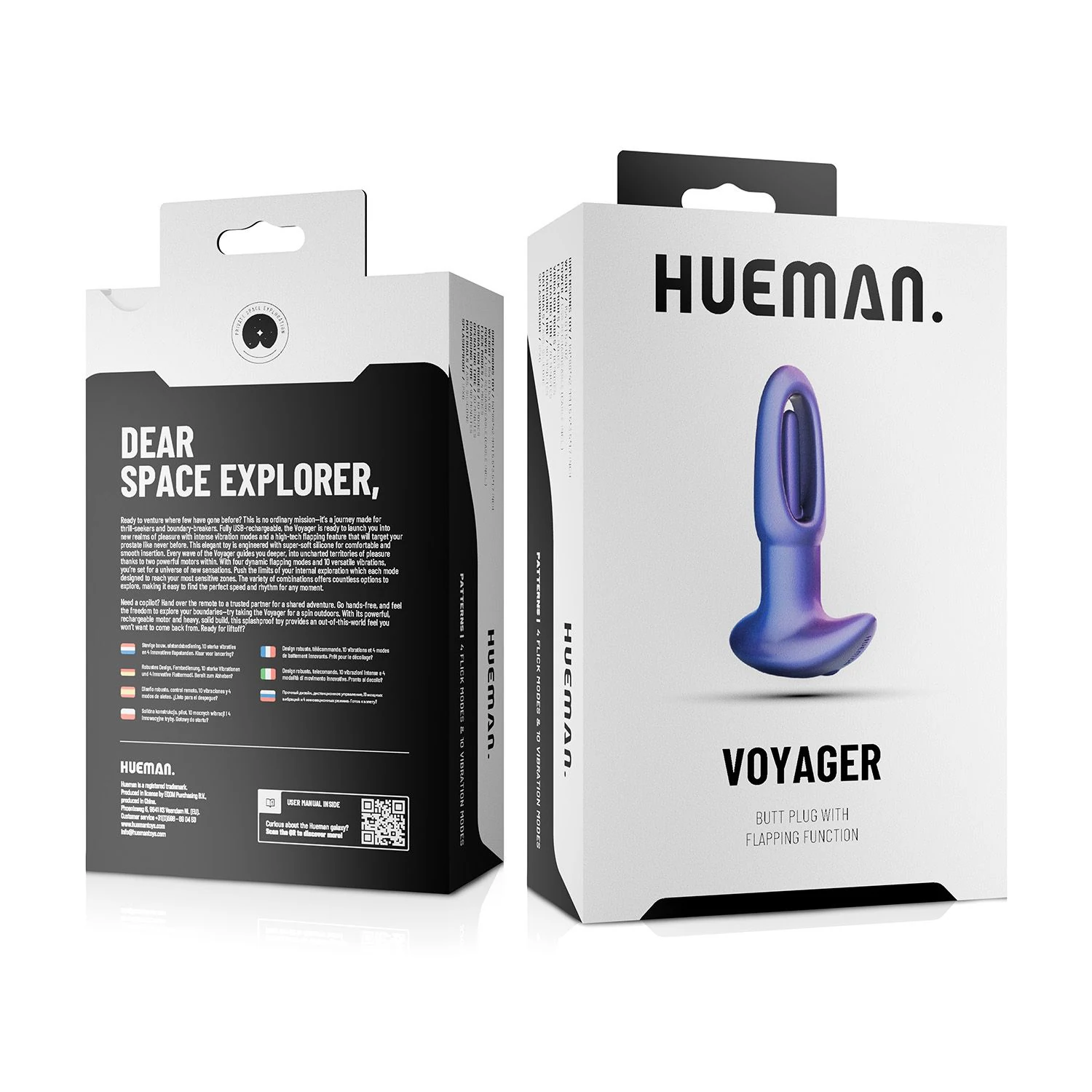 Hueman Voyager butt plug voor anus- en prostaatstimulatie