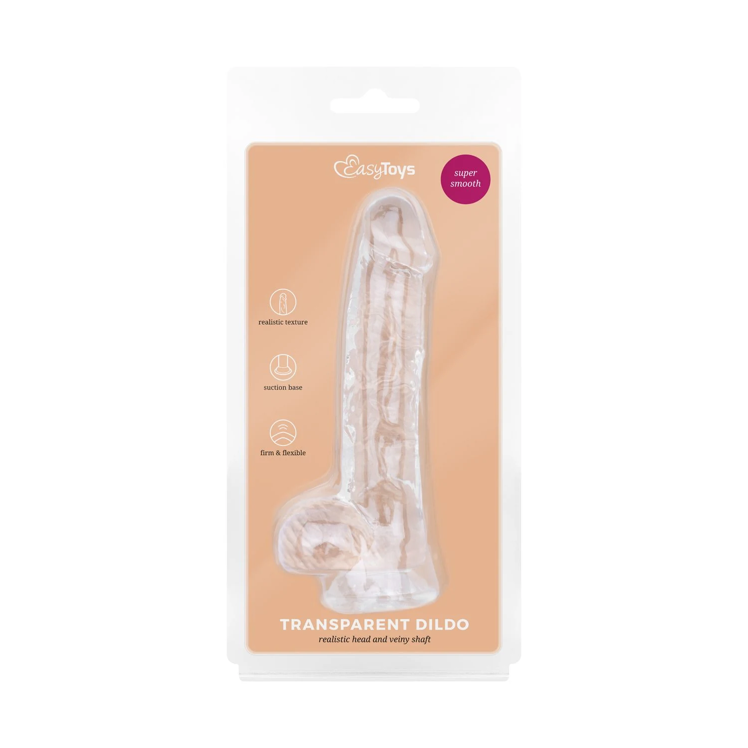 Jelly dildo met ballen voor vaginaal en anaal gebruik