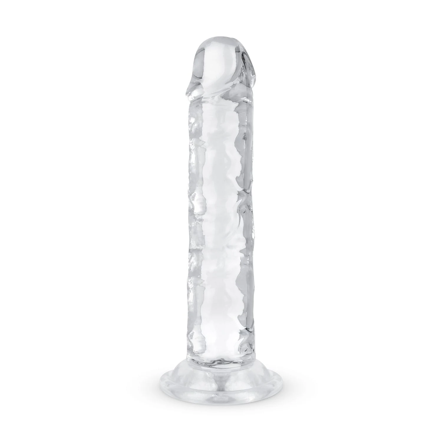 Jelly dildo zonder ballen van 14 cm in transparante kleur