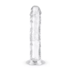 Transparante jelly dildo 16 cm zonder ballen met zuignap