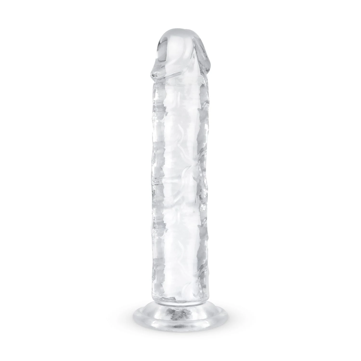Transparante jelly dildo 16 cm zonder ballen met zuignap