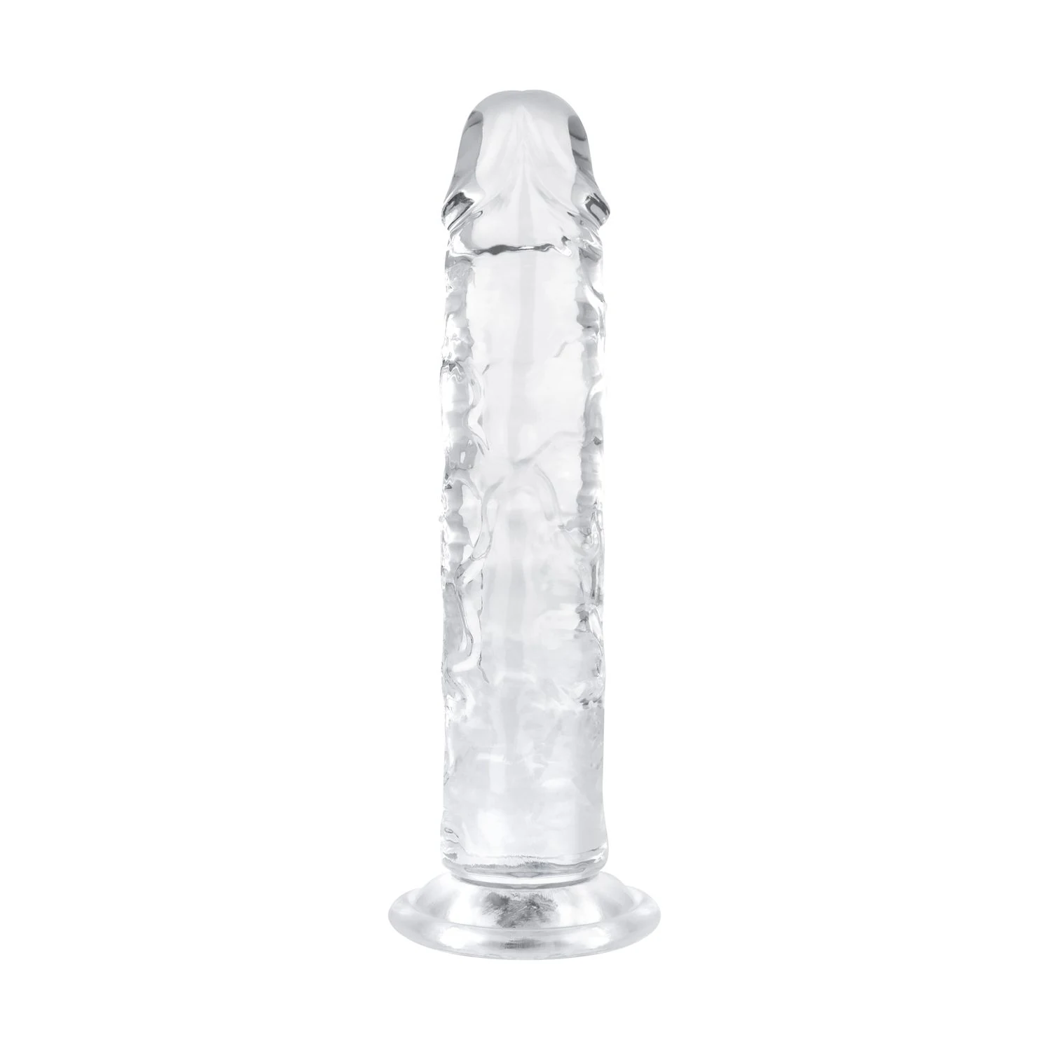 Jelly dildo zonder ballen met aders en eenvoudig ontwerp