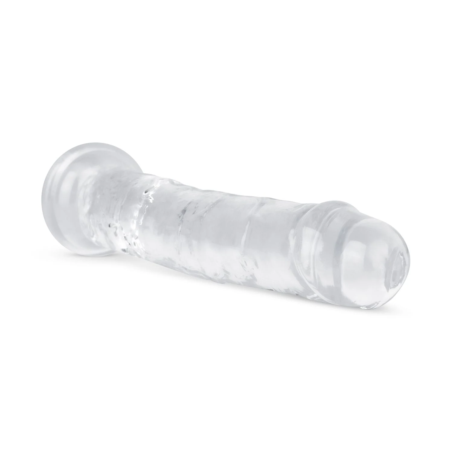 Transparante dildo 16 cm met zuignap voor stevige plaatsing