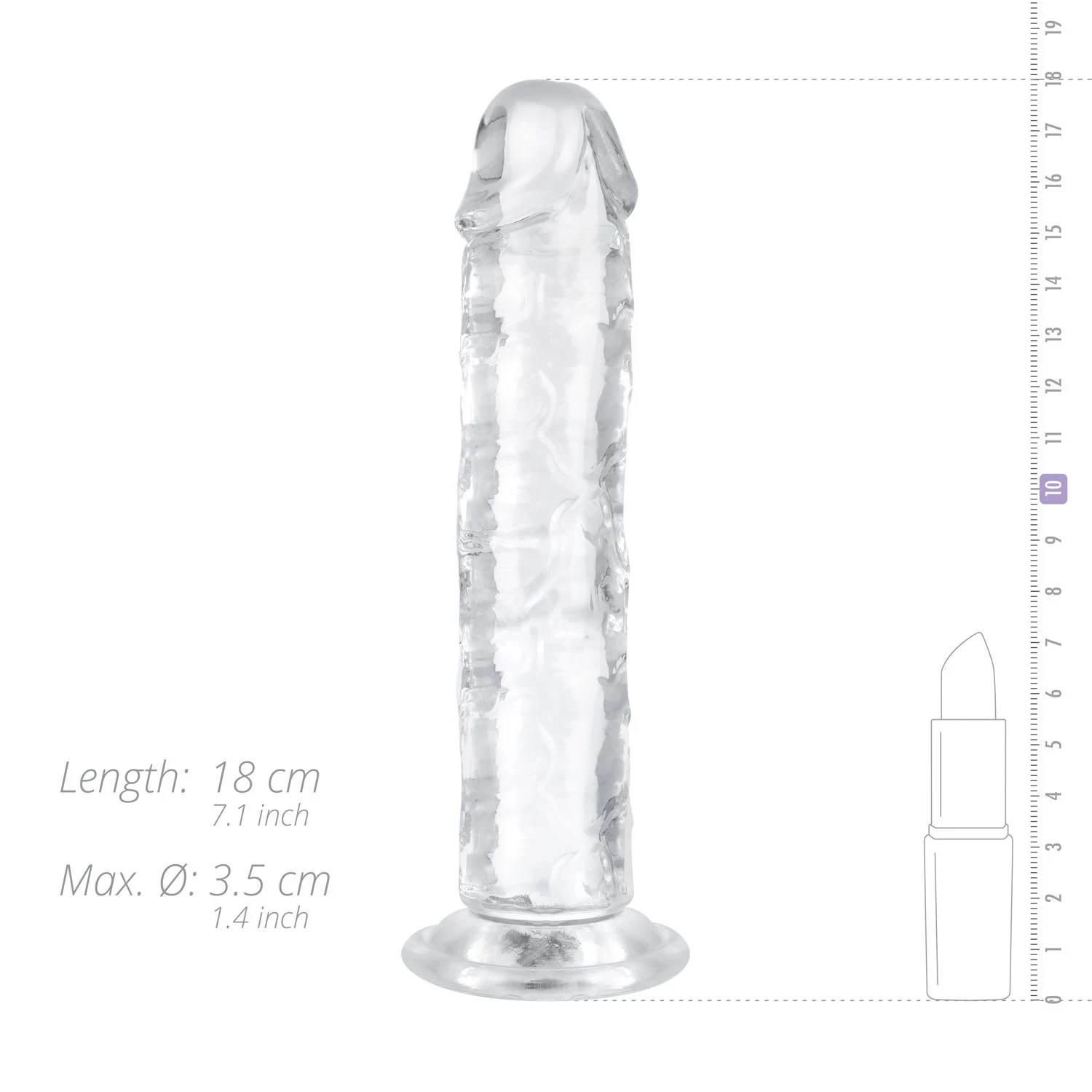 Jelly dildo 16 cm geschikt voor waterbasis glijmiddel