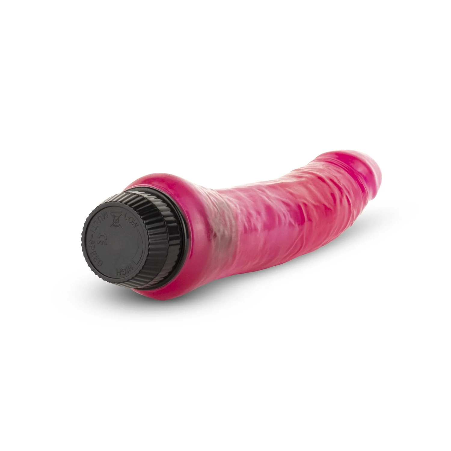 Roze vibrator met invoerdiepte 190 mm en diameter van 33 tot 48 mm
