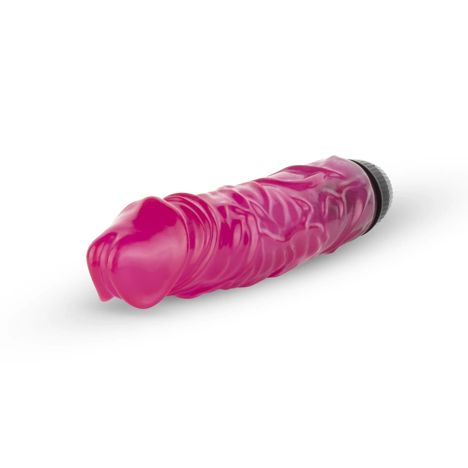 Flexibele realistische vibrator roze van ABS en PVC, 240 mm