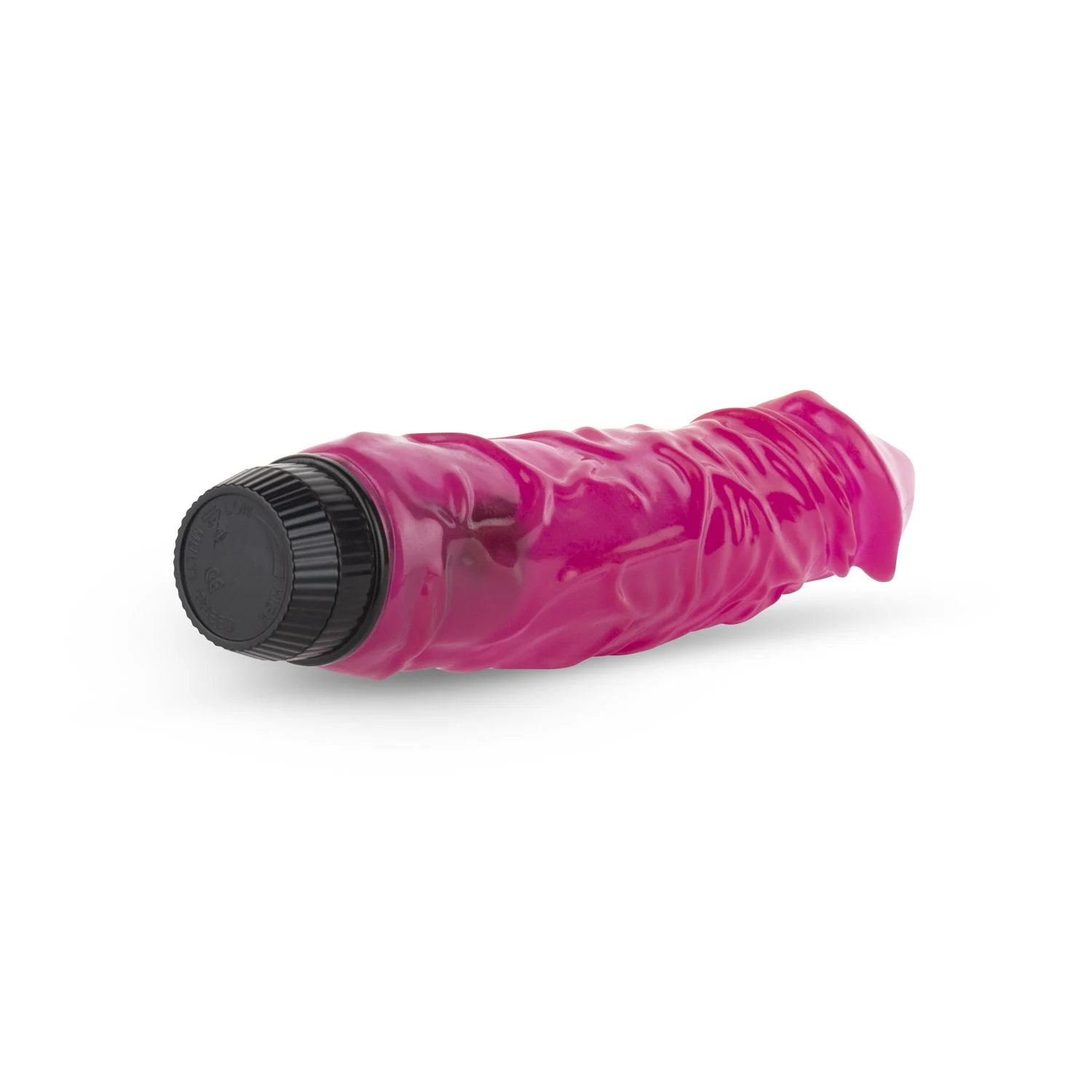 Realistische vibrator roze met draaiknop en variabele vibratiestanden