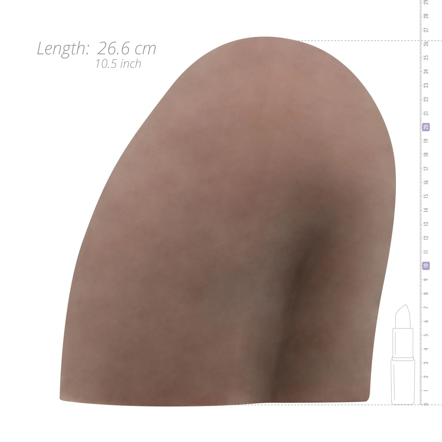 Kiara Summer masturbator, hoogte 266 mm, lengte 246 mm en breedte 348 mm