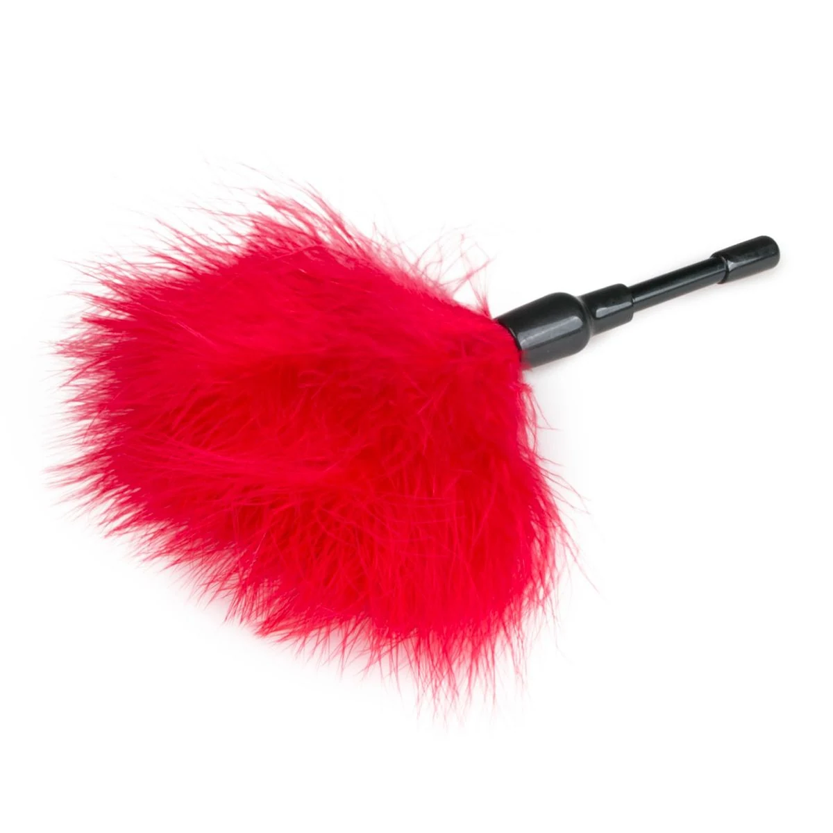 Kleine kietelaar rood met echte kalkoenveer, lengte 170 mm