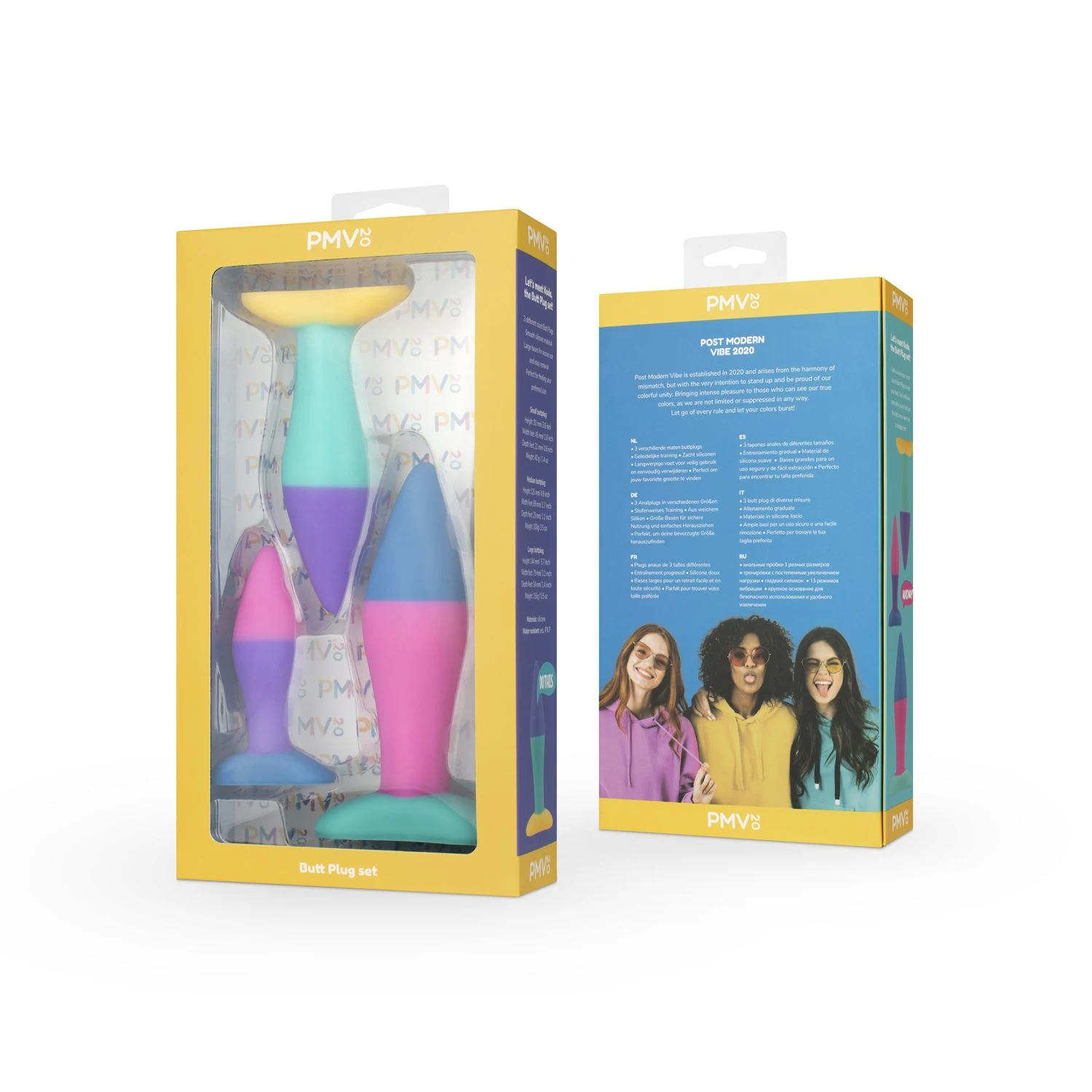 Koda butt plug set met small, medium en large afmetingen