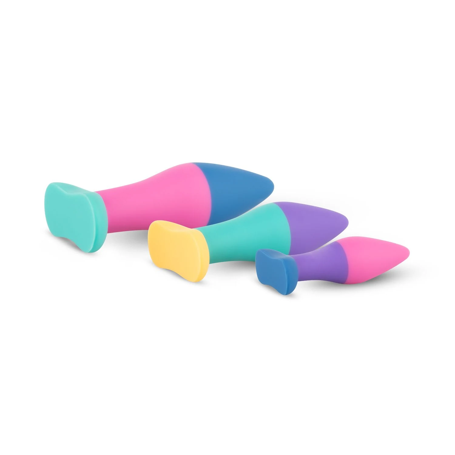 Taps toelopende Koda butt plug set met platte veilige onderkant