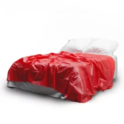 Laklaken rood van EasyToys, 230 x 180 cm, waterdicht PVC laken ter bescherming tegen vloeistoffen
