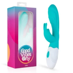Leda Rabbit Vibrator van Good Vibes Only in groen/turquoise