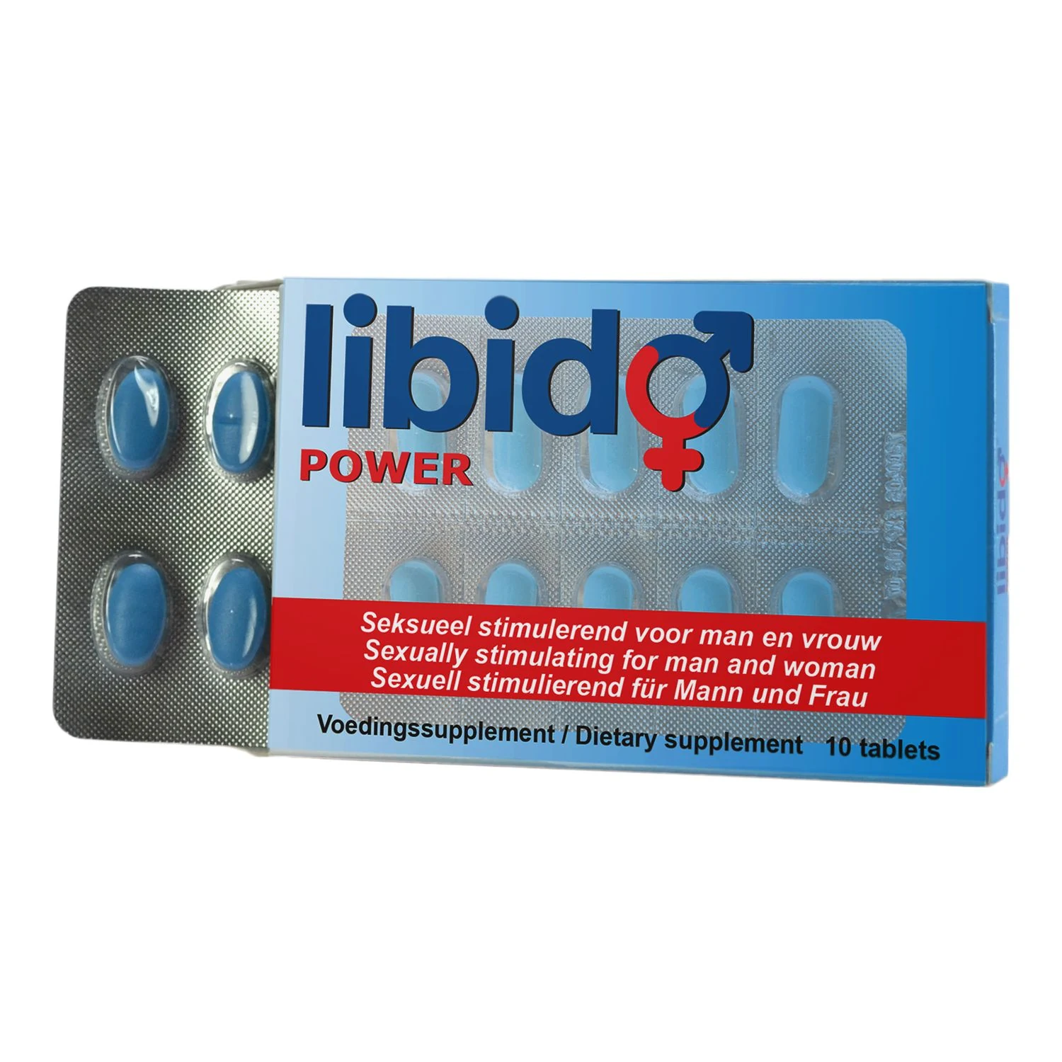 Libido Power voor natuurlijke stimulatie van je drive, kleur blauw
