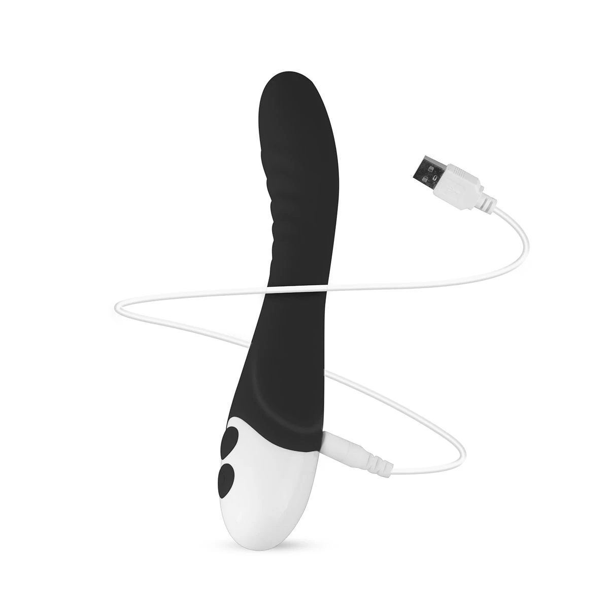 Lunar Vibe vibrator zwart, oplaadbaar met USB-kabel