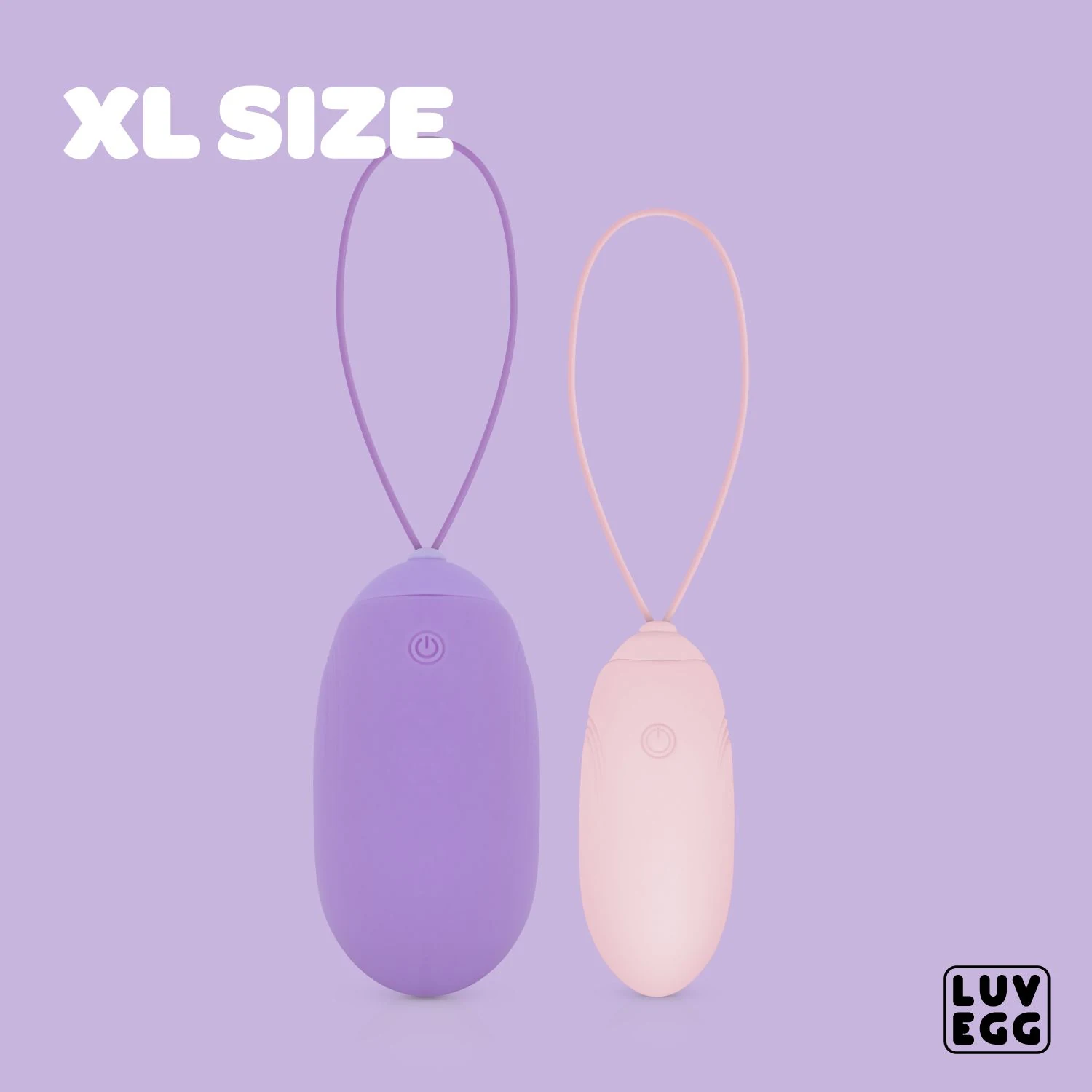 LUV EGG XL paars ergonomisch tril ei met trekkoord