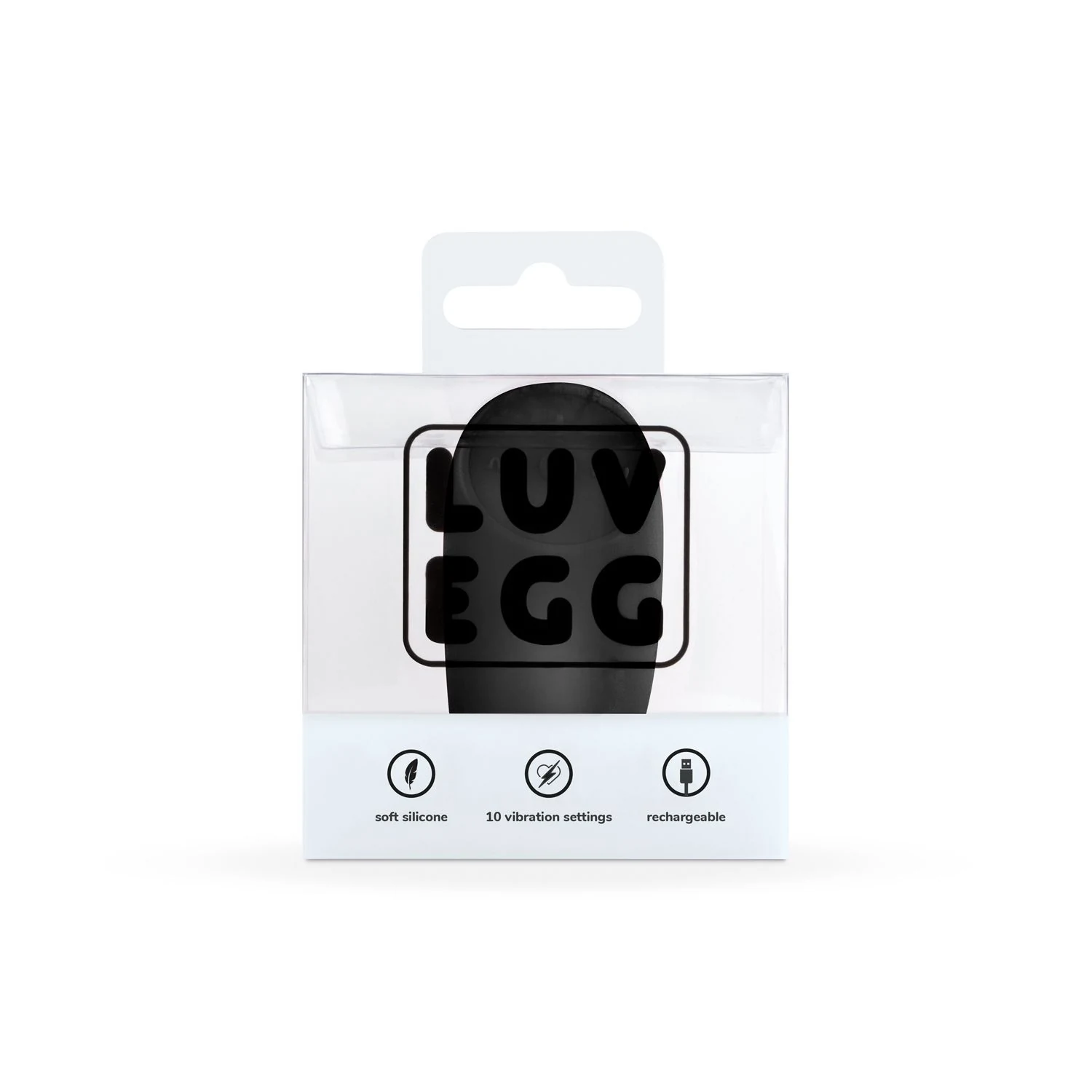 LUV EGG Zwart met lengte 160 mm