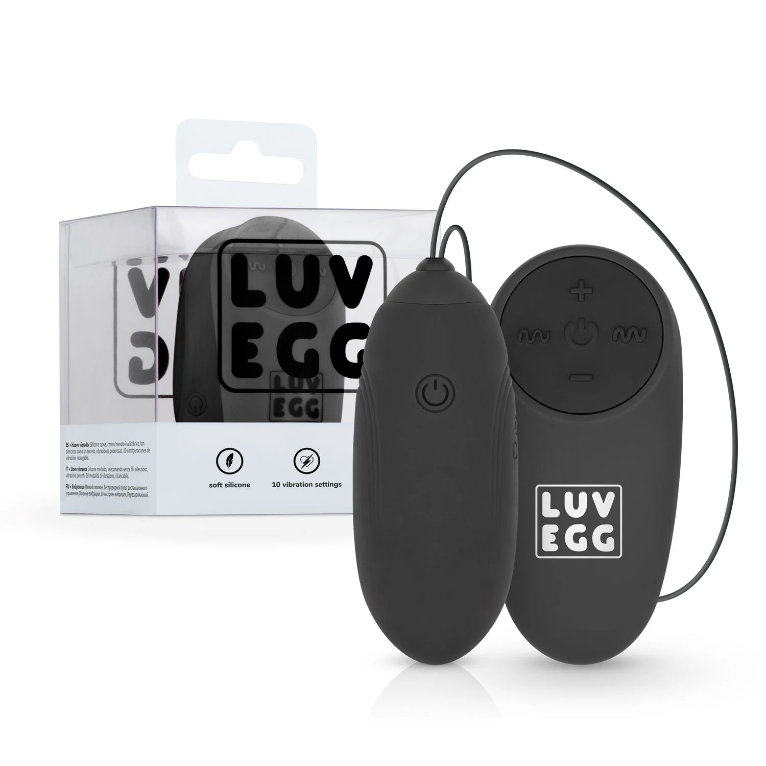 LUV EGG Zwart vibrerend eitje geschikt voor beginners