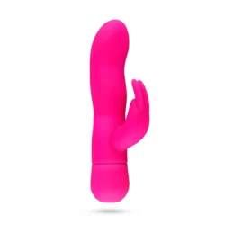 Mad Rabbit Vibrator Roze van EasyToys met gebogen top en flexibele clitorisstimulator